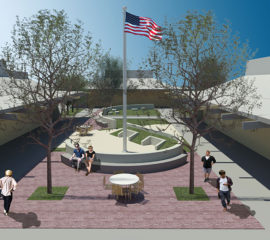 Foothill College Plaza With Landscaping